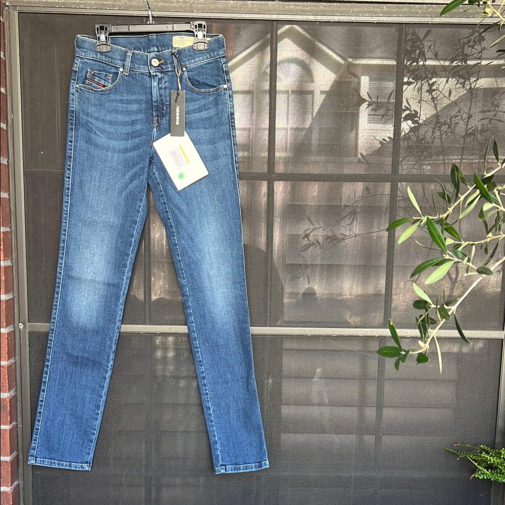 Diesel Women's Straight Leg Blue Jeans